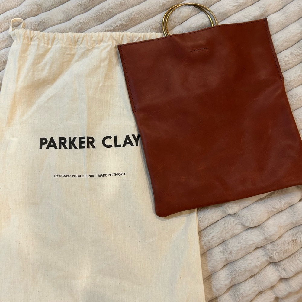 Parker Rich Brown Leather Tote - Picture 2 of 8